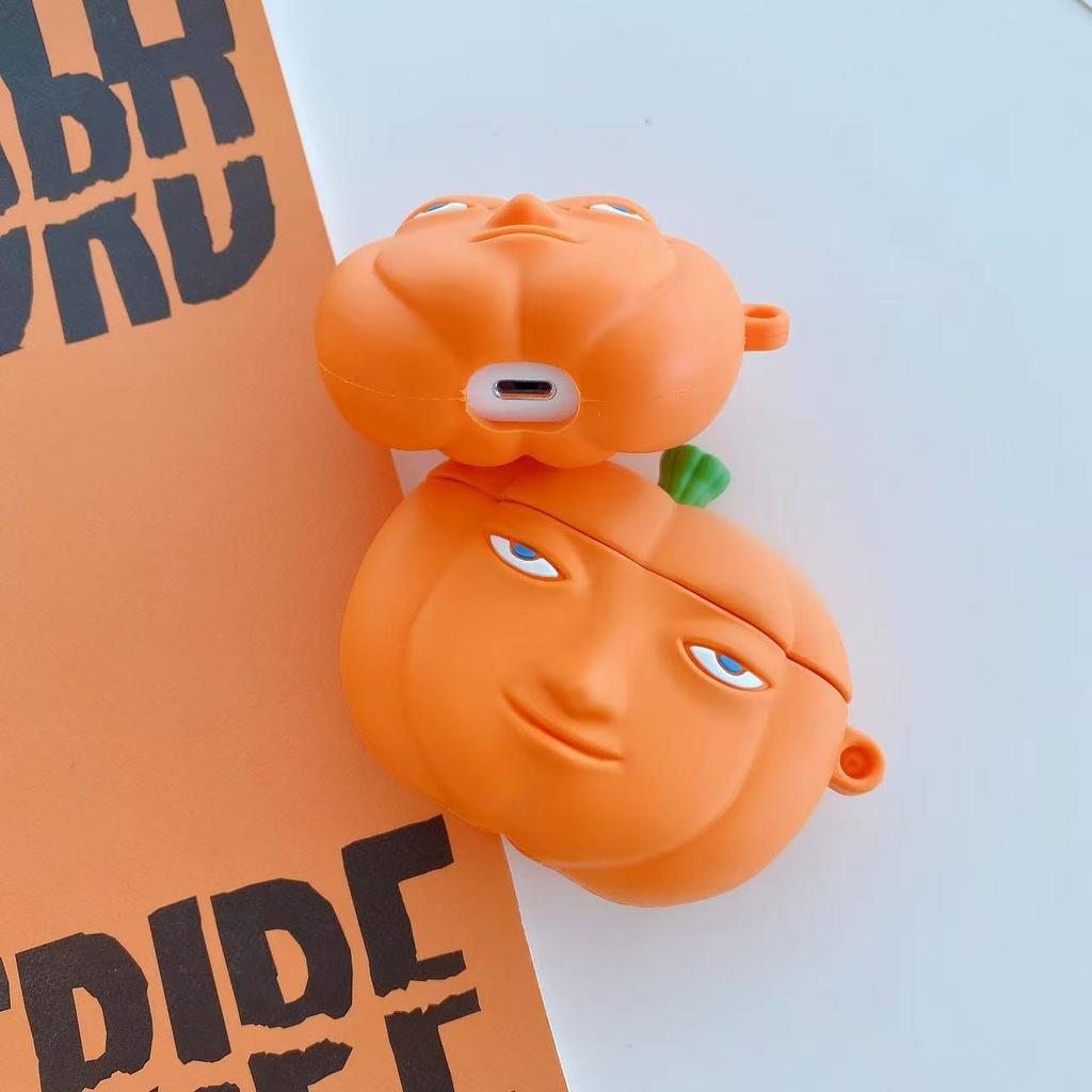 Applicable AirPods 1 Generation Apple Earphone Cover Pvc Creative Funny Pumpkin AirPods Pro1 Earphone Case