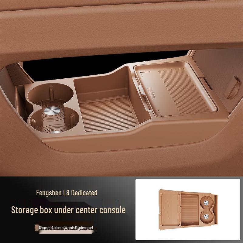 Compatible with 25 Fengshen L8 models: Central Control Storage Box for Car Interior & Accessories.