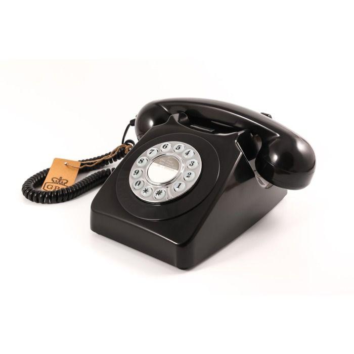 Retro Telephone - Gpo - Gpo 746 - Black - Single Handset - Authentic Ringtone