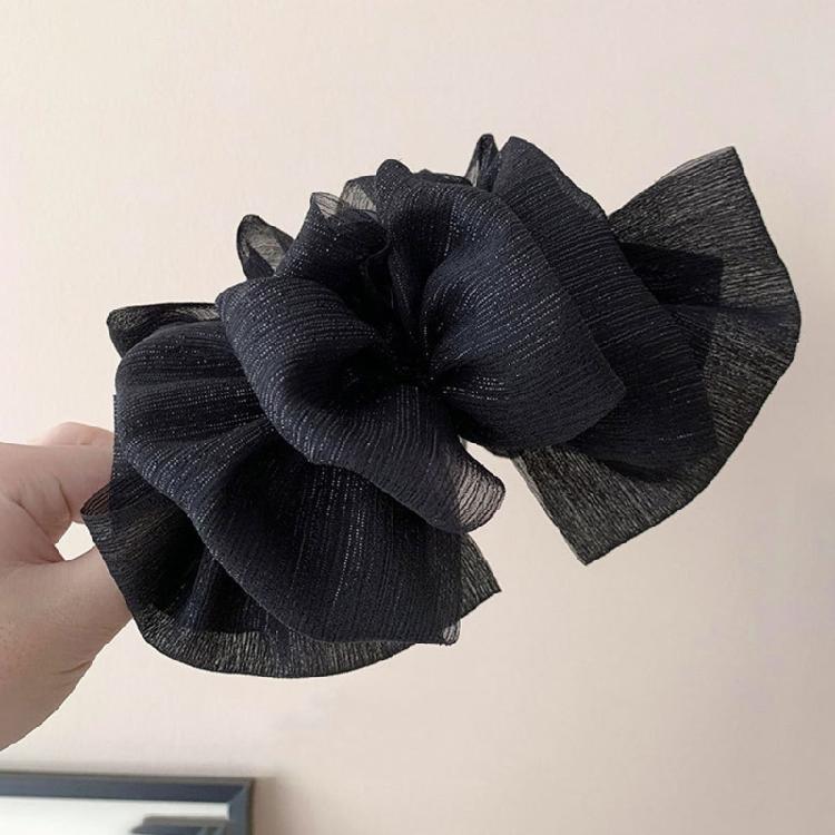 Fashion Hair Clip Bows Detailing Secure Spring Clamp Hair Decoration For Workouts Office Or Casual Outings