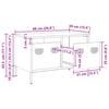 TV Stand Anthracite 68 x 39 x 43.5 cm Cold Rolled Steel
