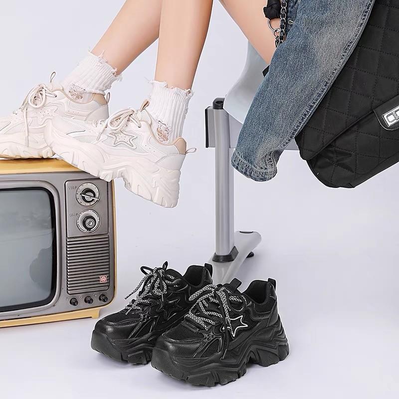 Women Casual Shoes  New Design Women'S Vulcanized Shoes Retro Sports Shoes Fashion Chunky Sneakers Female  De Mujer