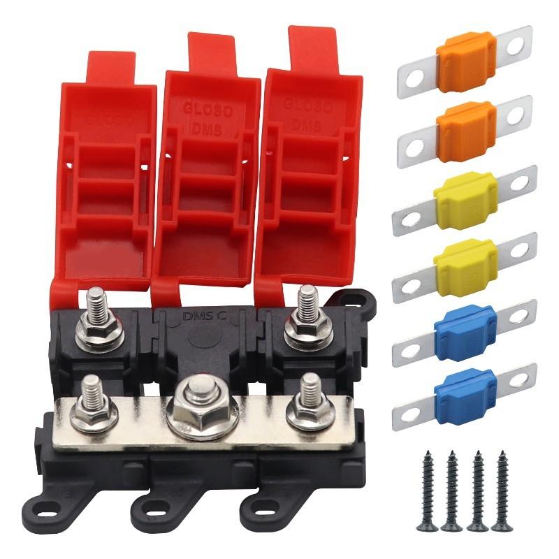 Bolt Fuses For Car RV MIDI Fuses 3 Way BDFS Fuse Box 200A Current Fork Bolt Fuse Holder