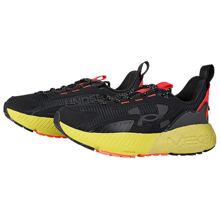 Under Armour HOVR Mega 2 MVMNT Black Green Unisex Sneakers Jet-Grey Reflective 3026629-002