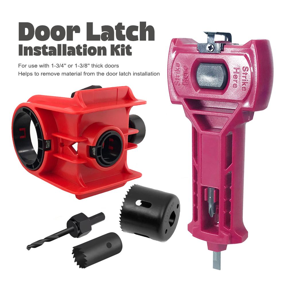 

Door Latch Mortise Tool Installation Kit+Ball Door Lock Installation Kit Fit 1-3/4 or 1-3/8 Thick Door Only for Wood Doors красный