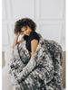 New Style Tie-Dye Spandex Elastic Rabbit Fur Blanket for Autumn and Winter - Thick, Warm, Soft