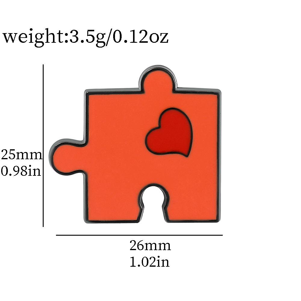 

Colorful Puzzle Autism Badge Cute Cartoon Metal Emblem For Stylish Bags And Accessories StyleD