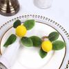 New Simulation Lemon Plant Napkin Ring 1Pcs Fruit Meal Buckle Restaurant Hotel Model Room Napkin Ring Party Supplies