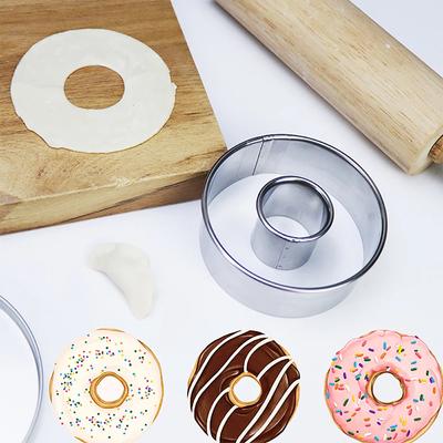 Kendin Yap Paslanmaz Çelik Donut Kalıbı Pasta Dekorasyonu Pişirme Aletleri Tatlılar Ekmek Kesici Makinesi Mutfak Ev Pişirme Malzemeleri