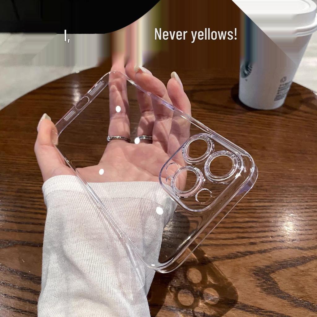 Ultra-Thin Transparent iPhone 16 Pro Max Case with Lens Protector, Dustproof Net, Compatible with Apple 17 and New 14/15 Models