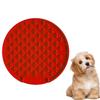 Dog Slow Eat Mat Silicone Feeding Cushion for Pets 3Pcs Red Round Style