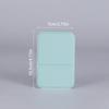 Desktop Mini Foldable Makeup Mirror Solid Color Pu Leather Simple Portable Wear-Resistant Student Compact Handheld Makeup Mir
