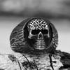Dropshipping Men's Calvarium Skull Ring Gothic 316L Stainless Steel Biker Ring Motorcycle Band Jewellery Party Gift OSR734