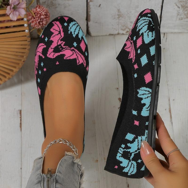 Hot-selling New Fly-woven Casual Flat-bottomed Shallow Mouth Versatile Single Shoes for Women's Doudou Shoes for Women