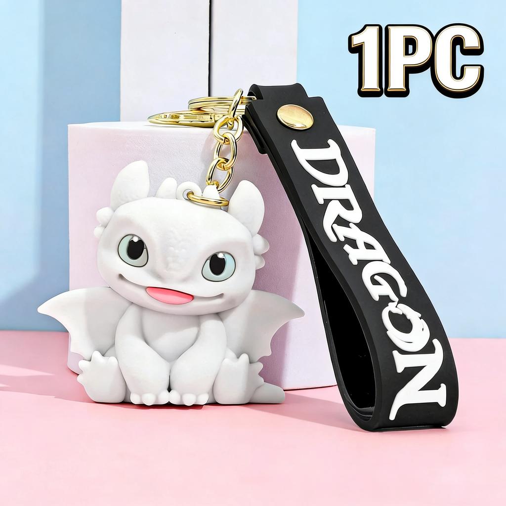 New How to Train Dragon Toothless Keychain Night Fury PVC Figurine Zinc Alloy Key Ring Backpack Charm Pendant Decor Accessory