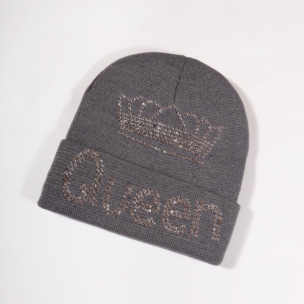 Crown Pattern Queen Winter Beanie Knitted Cap Warm Breathable Gifts Fashion