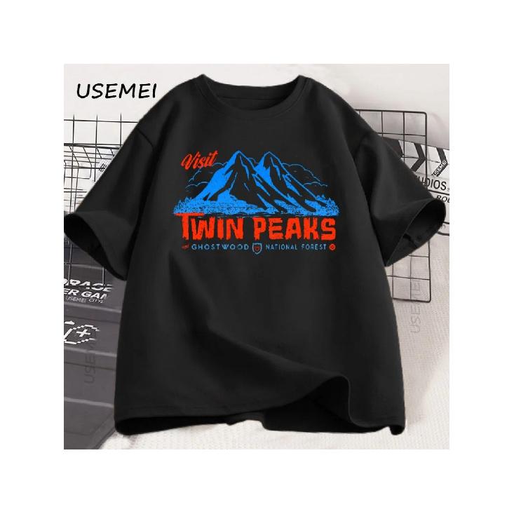 Twin Peaks T Shirt Unisex Clothing Harajuku Cotton Short Sleeve Round Neck Tees Streetwear Loose Soft Vintage T-shirt Clothes