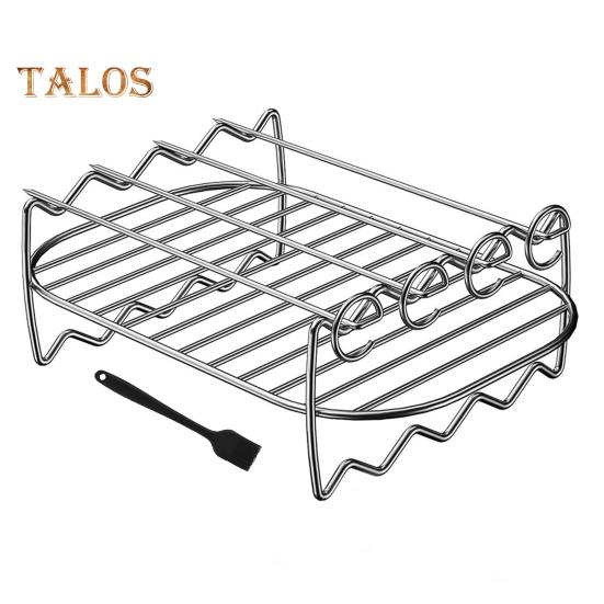 Air Fryer Rack Stainless Steel Dehydrator Grill Enhanced Airflow Design Air Fryer Rack Food-Grade Versatile Cooking Companion for Chicken Wings