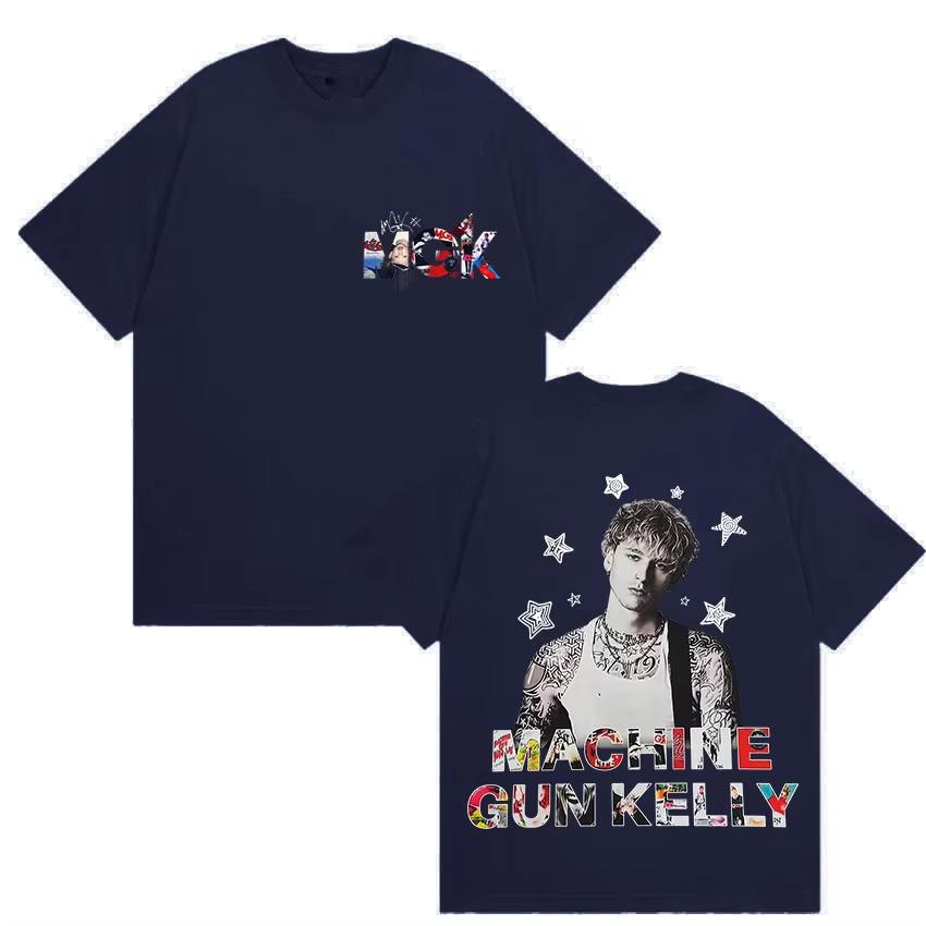 Rapper Machine Gun Kelly Album 2025 New T Shirt Men's Clothing MGK Lost Americana T Shirts Fashion Fans Gift 100% Cotton T-shirt