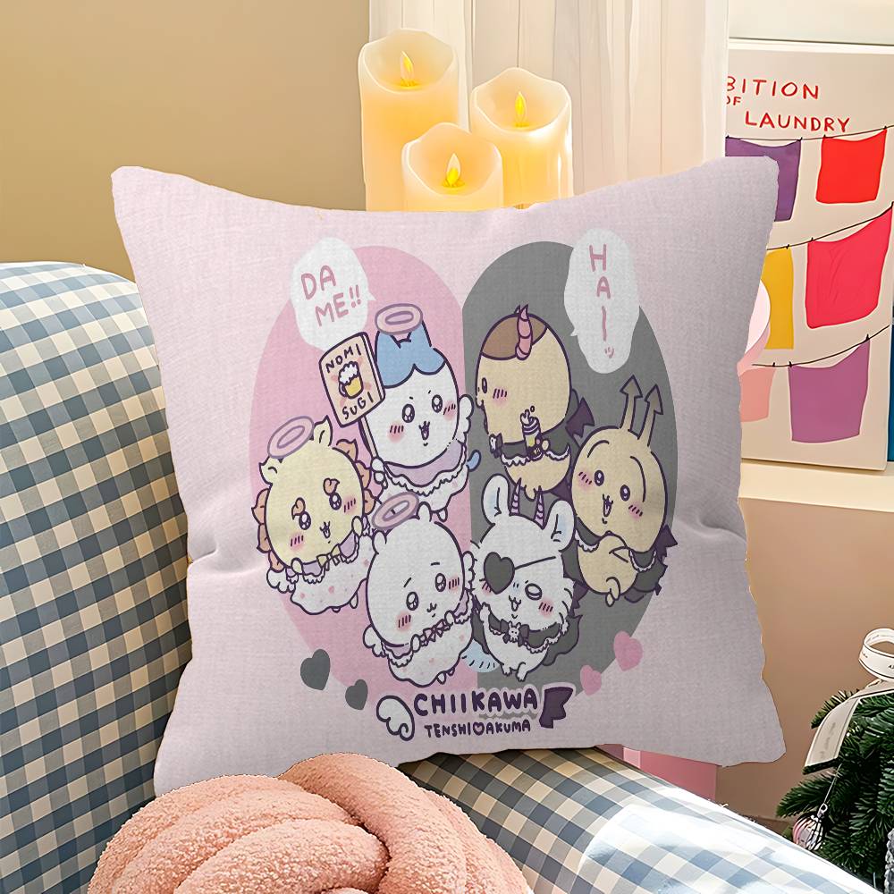 Kawai Cartoon HHachiware Pillow Cover for Bedroom Room and Living Room Sofa Decorative Cushion Cover