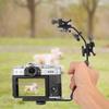Heavy Duty Camera L Bracket Mount Video Grip With Dual Flash Cold Shoe 1/4 Inch Tripod Screw Padded Hand Grip For Dslr
