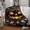 1PC Pumpkin Lantern Blanket, Throw For Sofa, Bed, Travel, Camping, Livingroom, And Bed, Printing Blanket With Soft And Warm Fabric yy250918155