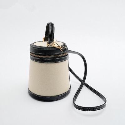 New Fashion Designer Canvas Bucket Bag Fashionable Mini Handbag Casual All-matching Simple Women's Diagonal Straddle Bags