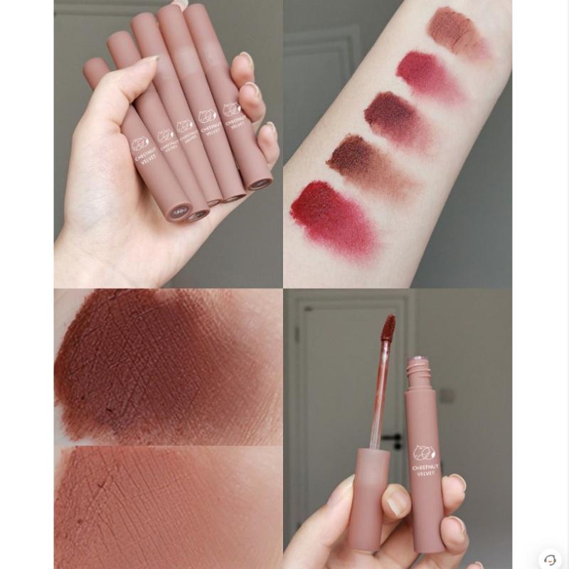 Mat Læbestift Läbefarve Dobbelt-ender Läbeglans Læbelak 12 Farver Vandtæt Langtidsholdbar Ikke-klæbende Kop Læbestift Makeup
