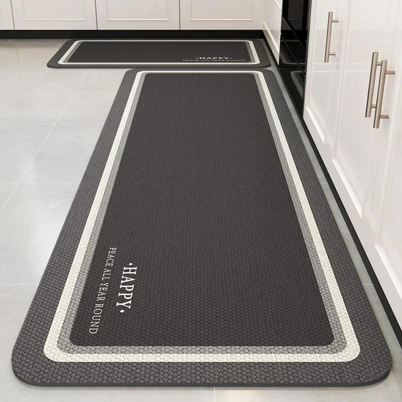 Carpet for Kitchen Floor Mat Absorbent Long Rug Absorb Oil Quick-drying Diatom Mud Anti-slip Foot Mats Home Decoration Rugs