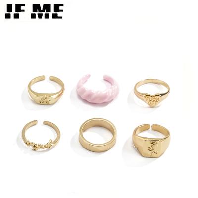 Λευκά Δαχτυλίδια για Γυναίκες Punk Μοντέρνα Vintage Πολύχρωμα Δαχτυλίδια Yin Yang Καρδιά Μικρά Δαχτυλίδια με Λουλούδια Μαργαρίτα Πάρτι Δαχτυλίδια Ζευγαριού