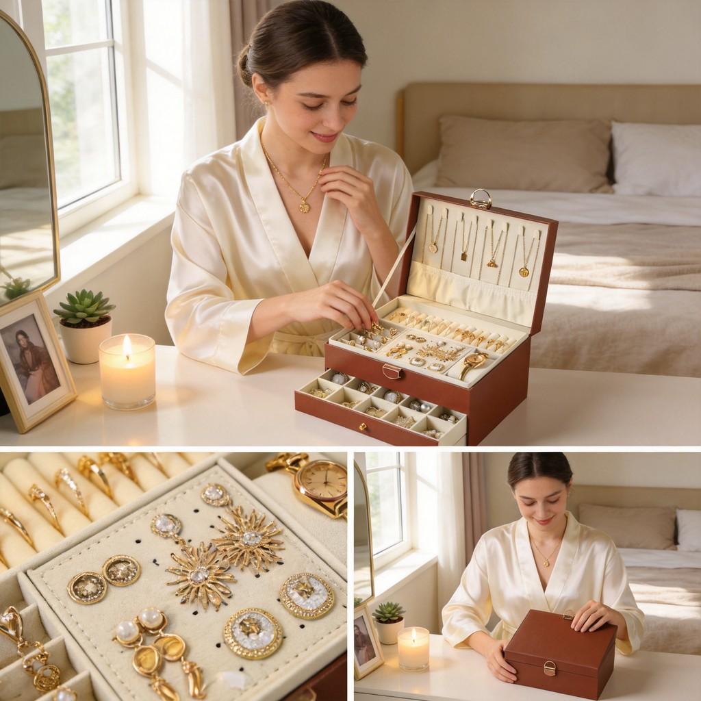 Vintage Jewelry Box High End Exquisite Storage For Necklaces And Earrings For Gift Giving