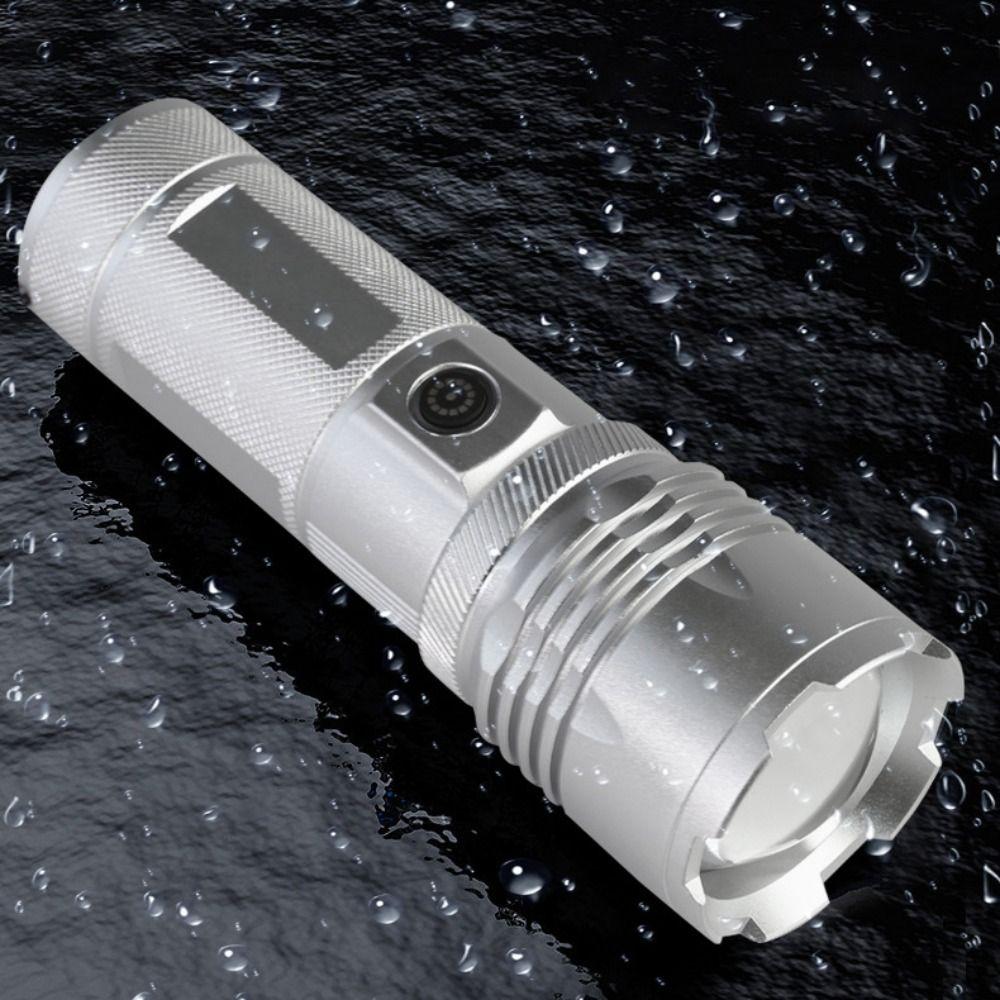 Strong Light Aluminum Alloy Flashlight Variable Focus USB Rechargeable Torch Light Waterproof Portable LED Pocket Flashlights
