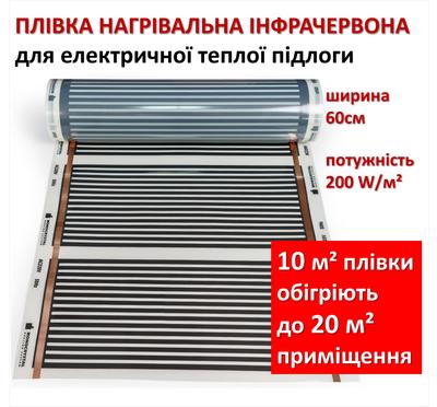 Infrared Electric Heated Floor Monocrystal ENP-1, 120 W M.po, Width 60 Cm (price Per 1 Running Metre)