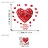 Romantic Red Rose Heart-Shaped Window Stickers for Valentine's Day, Home Decorations