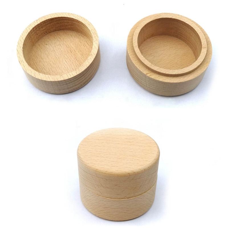 Natural Wood Ring Holder for Weddings and Engagements Jewelry Packaging Case Ring Presentation Box for Women Girls
