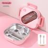 Korean Style 304 Stainless Steel Insulated Lunch Box for Men, Women, Students, and Office Workers