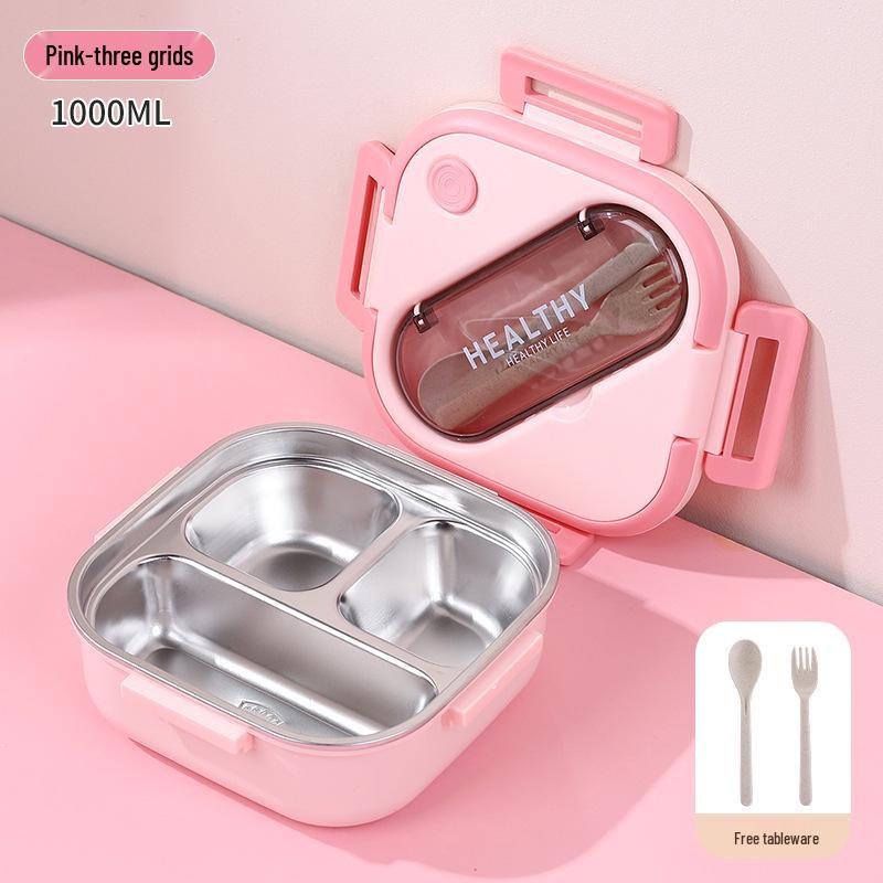 Korean Style 304 Stainless Steel Insulated Lunch Box for Men, Women, Students, and Office Workers