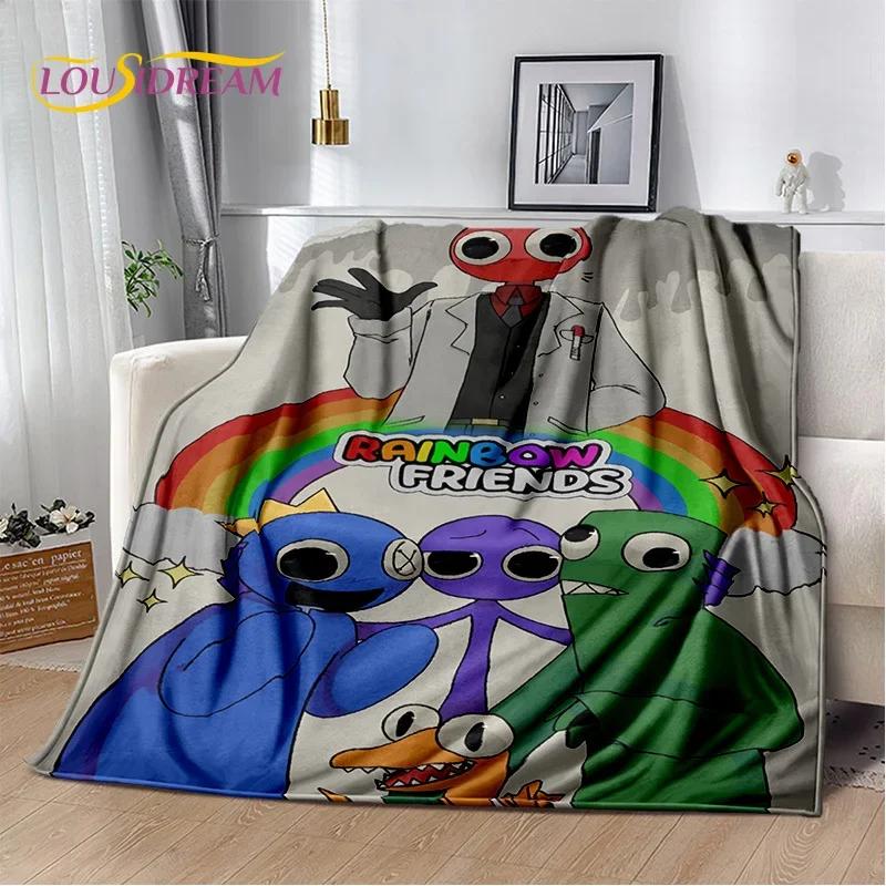 Game R-Rainbow Friends Cartoon Soft Flannel Blanket for Beds Bedroom Sofa Picnic ,Throw Blanket for Cover Outdoors Leisure Gift