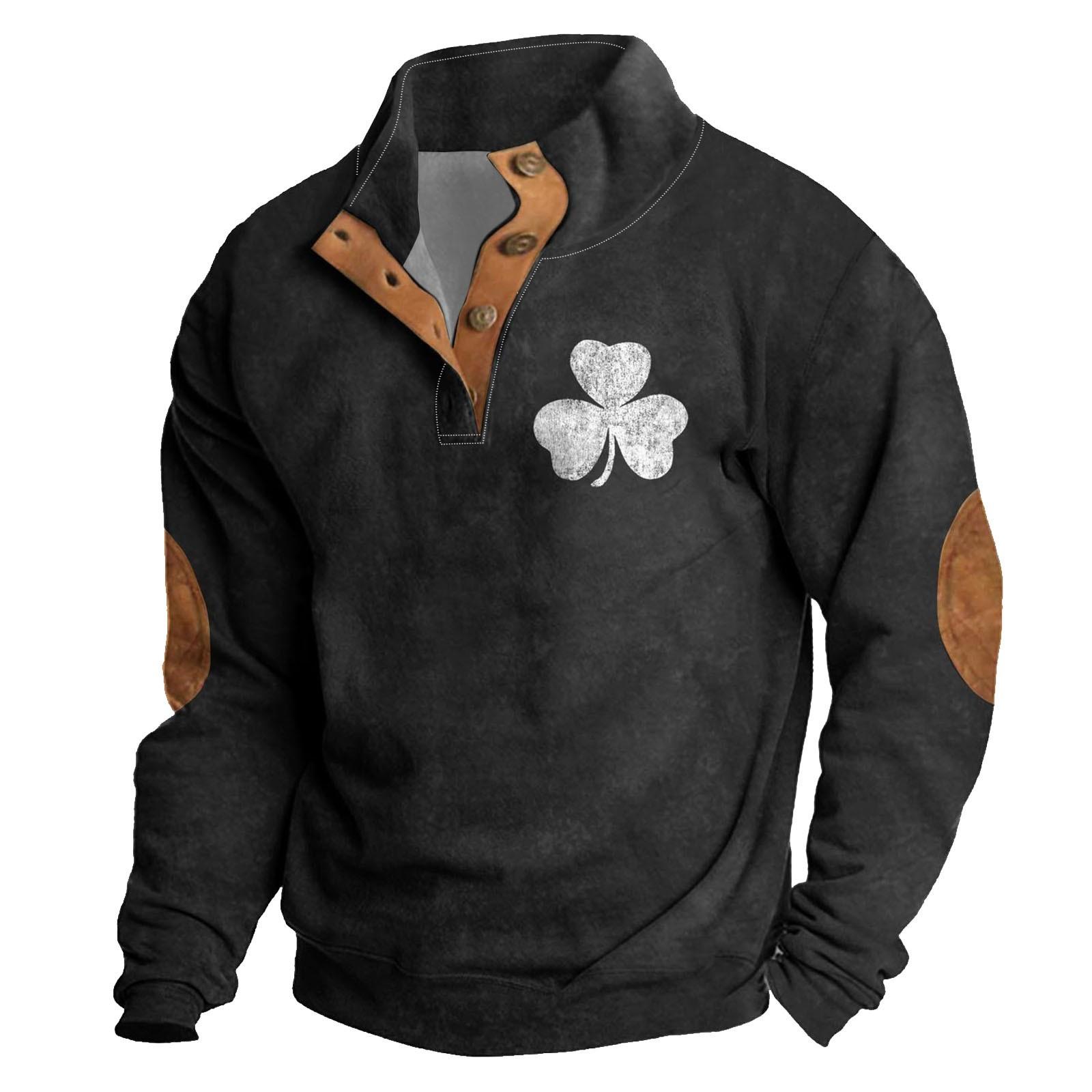 

Shamrock Sweatshirt Mens Celebrate St Patrick s Day in Style with Comfortable and Trendy Sweatshirts for Men L чорний