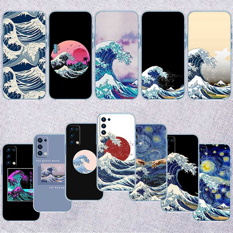 UP32 Great Wave off Kanagawa Transparent Phone Case for Motorola Moto Edge 20 30 40 50 S30 Fusion Ultra Pro Neo Lite + G200 G23