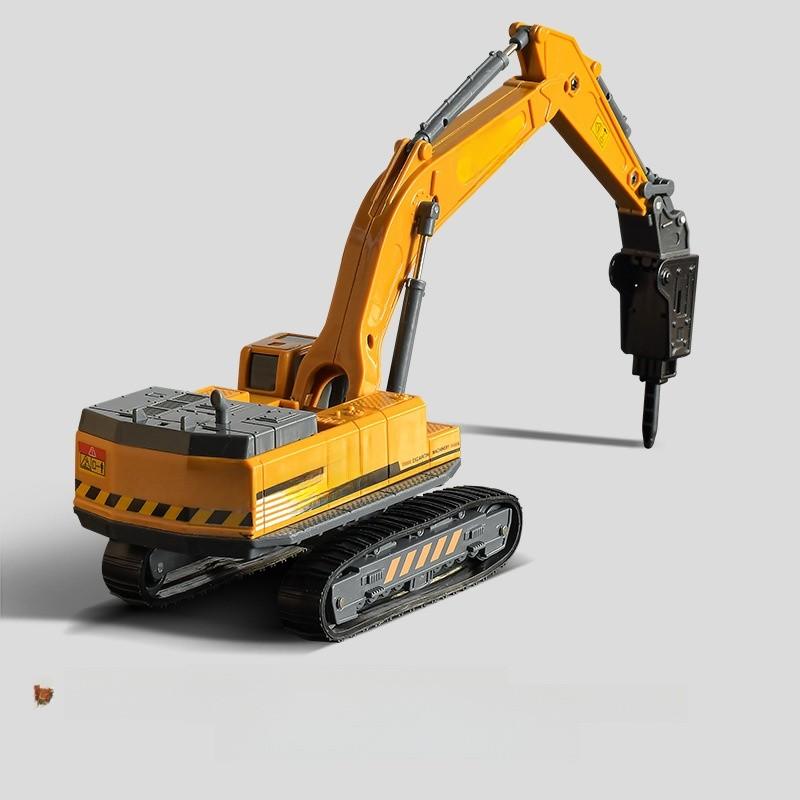 Alloy Excavator Construction Toy For Kids With Inertia Drive And Articulated Joints