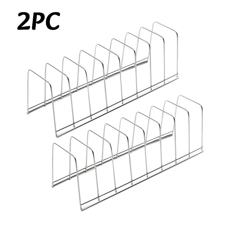 1/2PC Kitchen Bowl Dish Organizer Stainless Steel Dish Draining Rack Multipurpose Home Cutlery Dishes Pot Lid Rack Rag Holder