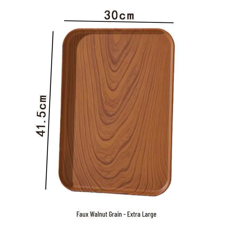 Rectangular Imitation Wood Grain Tray