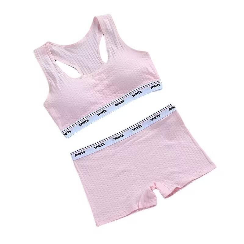 Studenci dojrzewania biustonosza kamizelka biustonosz majtki nastolatki dziewczyny bielizna bawełniana zestawy bielizny