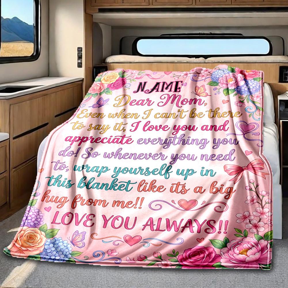 Happy 60Th Birthday Personalized Blanket Customize Your Name Comfortable Versatile For Picnics Outdoor Travel And Camping Sofa Office Four Seasons