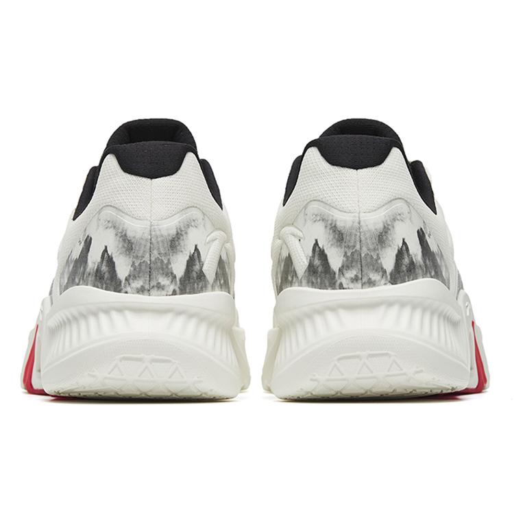 New Anta Cushioning Breathable Wear Resistant Slip Resistant Low Top Training Shoes Men's White Black 112247789-5
