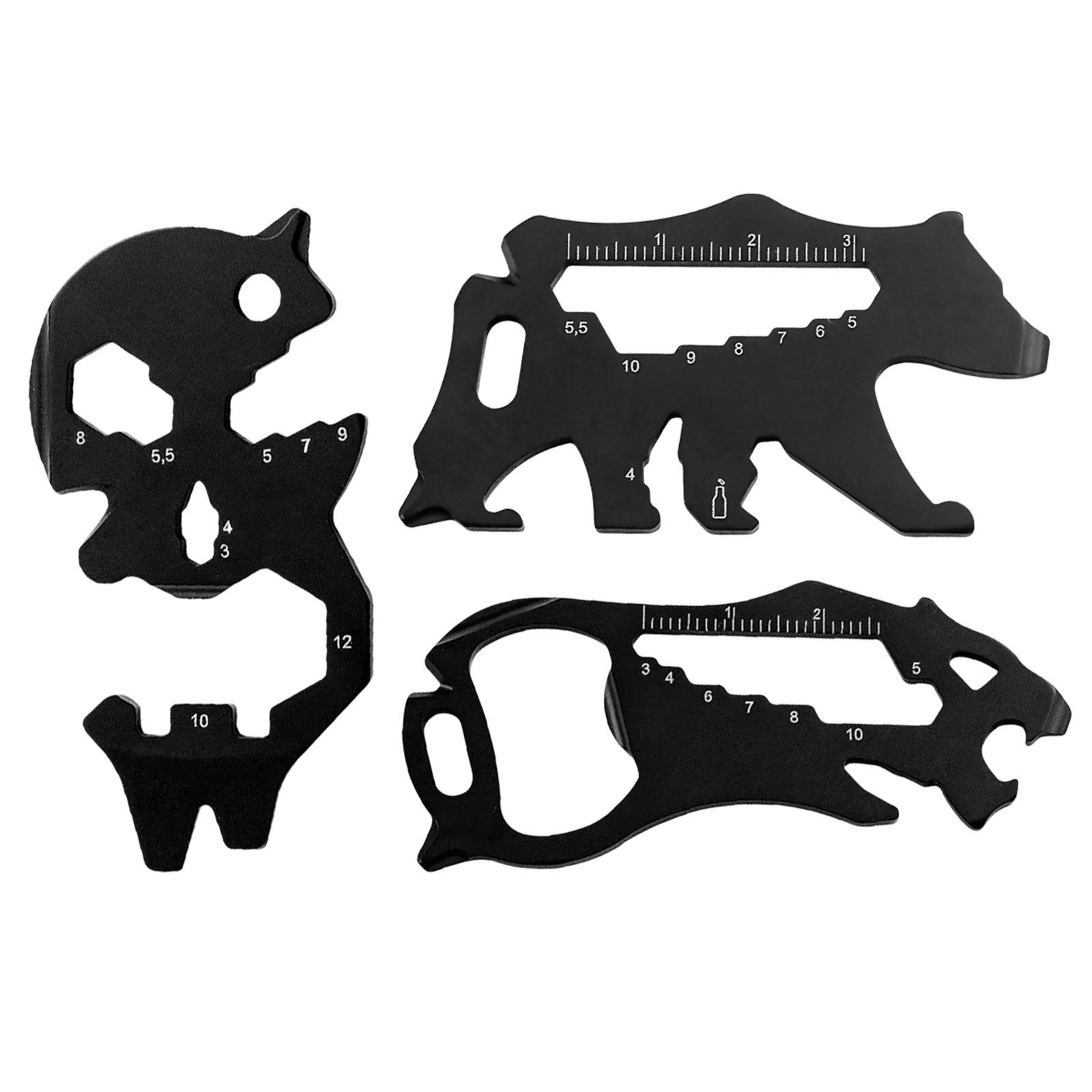 

3 шт. Многофункциональный инструмент открывалка для бутылок ручной инструмент маленькая карточка брелок для кемпинга и походов