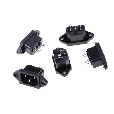 5 conectores de entrada de alimentación IEC 320 C14 macho para panel de enchufes de CA de 250 V y 10 A