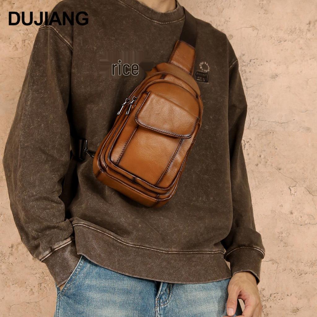 Men's Classic Multifunctional Leather Crossbody Bag