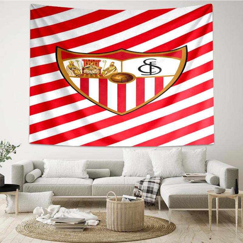 Sevilla Fc Crest Design Tapestry Hanging for Bedroom,Livingroom, Playroom,Decor Art Room Wall Tapestry Holiday and Birthday Gifts